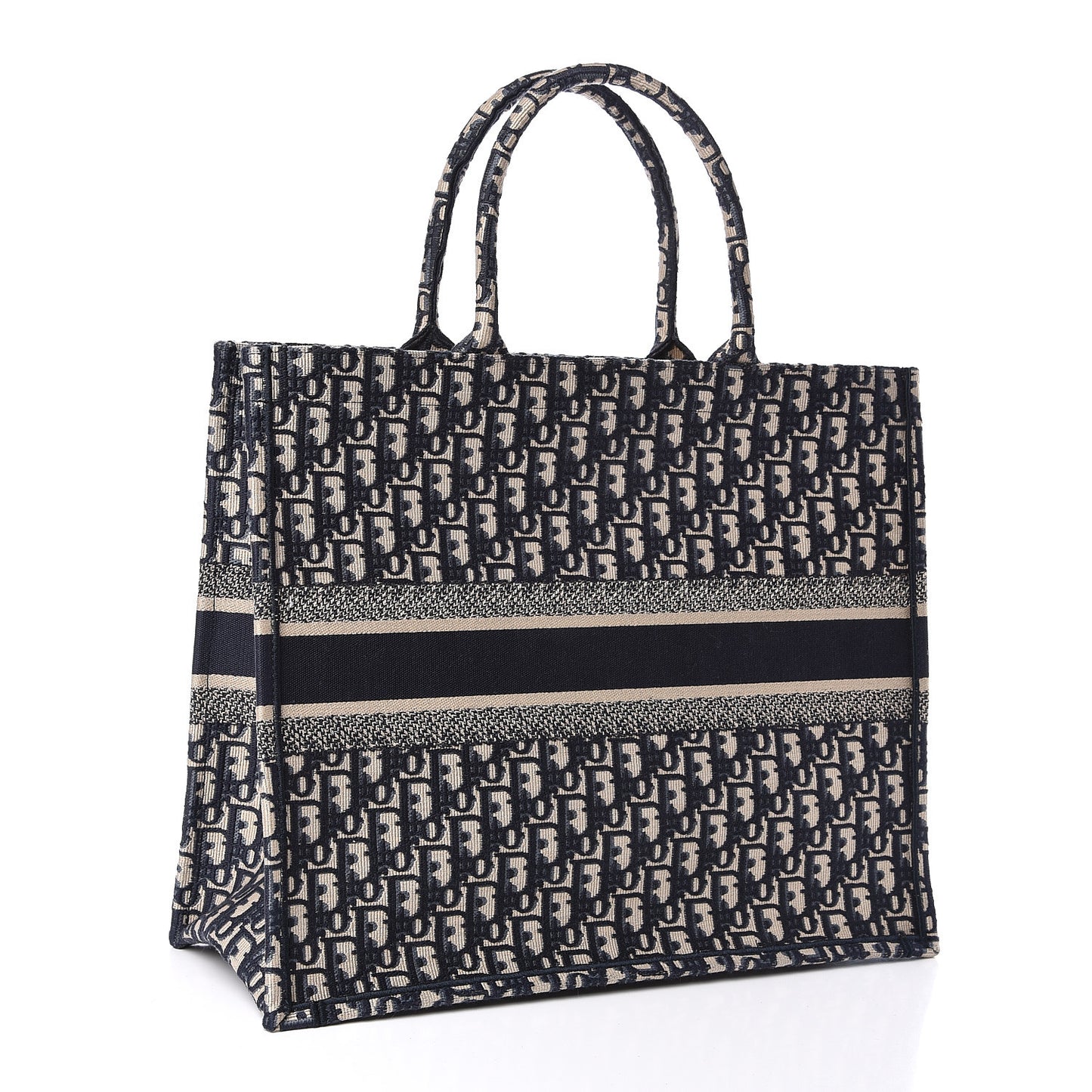 Oblique Book Tote Blue Multicolor