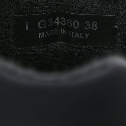Chanel Fabric Calfskin Suede CC Sneakers 38 Black 7 of 8