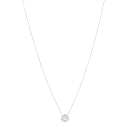Tiffany Platinum Diamond Small Sunflower Pendant Necklace 1 of 4