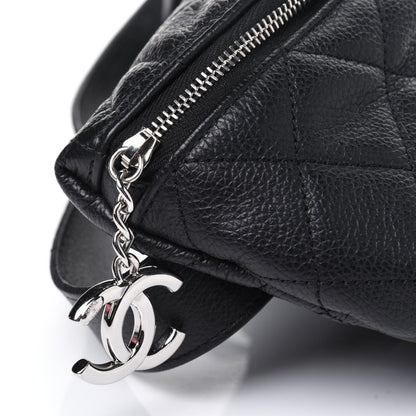 Chanel Grained Calfskin Quilted Waist Belt Bag Black 12 of 14