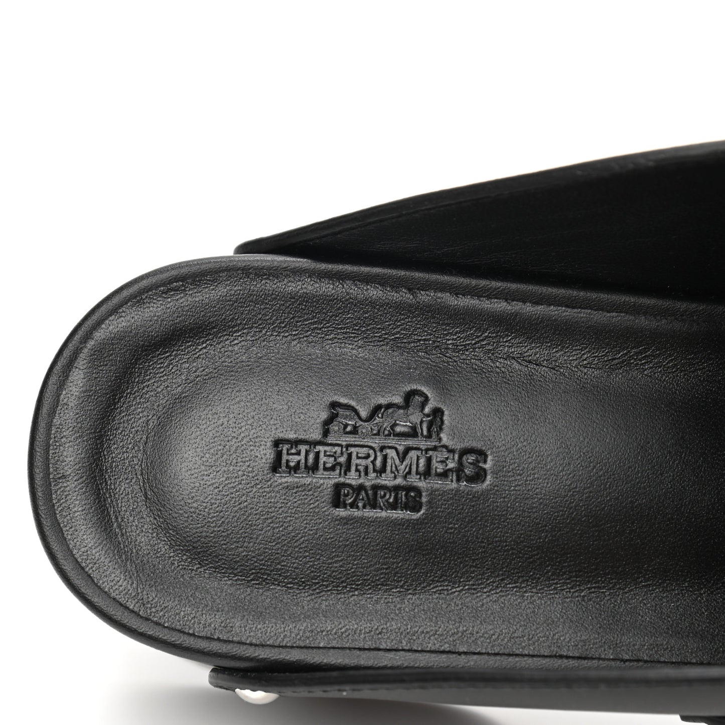 Calfskin Calya Mules 38 Black