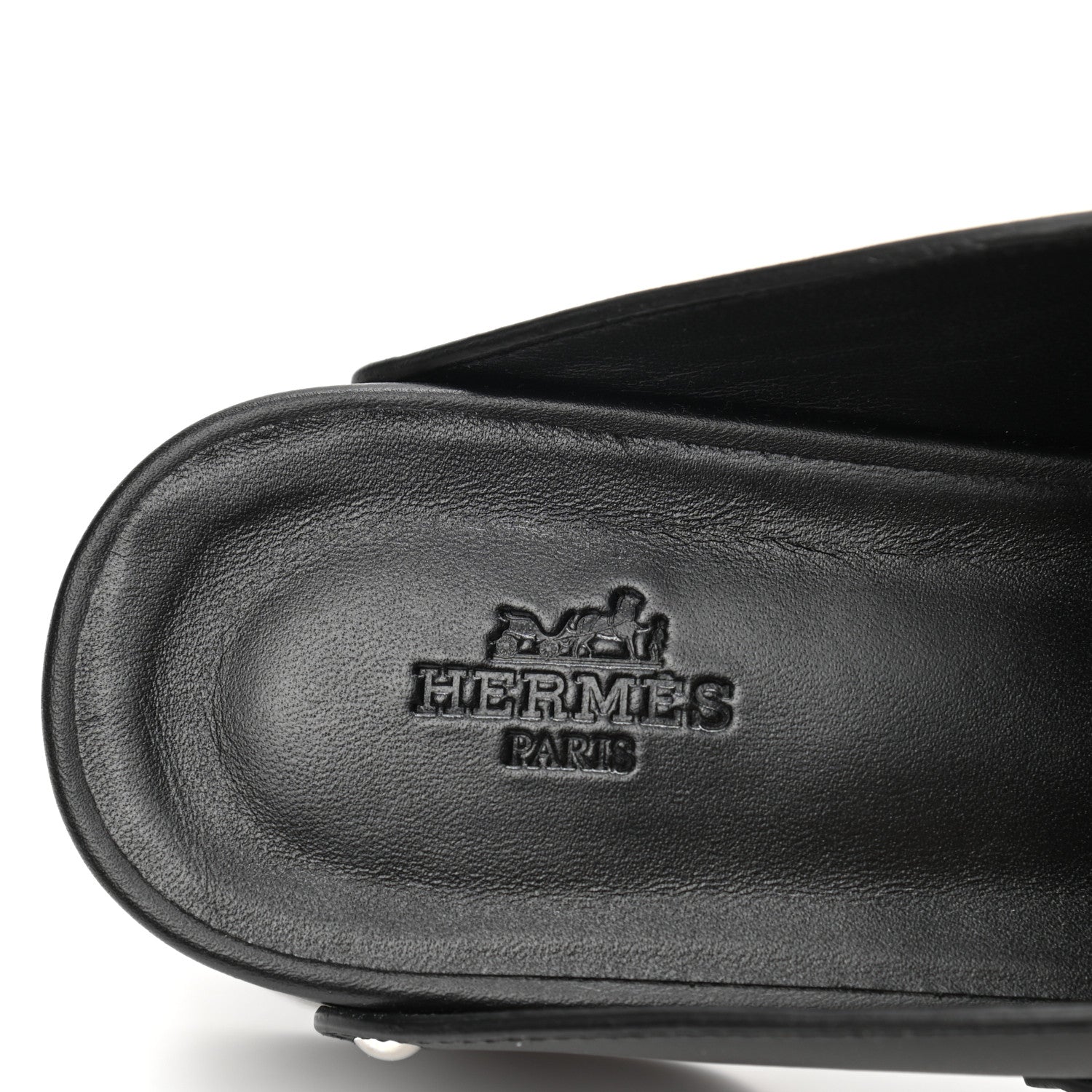 Hermes Calfskin Calya Mules 38 Black 7 of 7