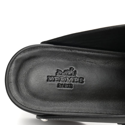 Hermes Calfskin Calya Mules 38 Black 7 of 7