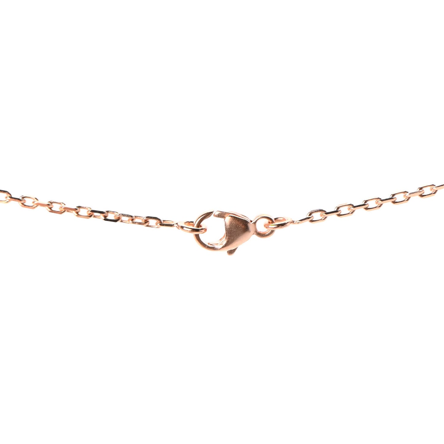 Lacquered Rose Gold Mini Pop H Pendant Necklace White