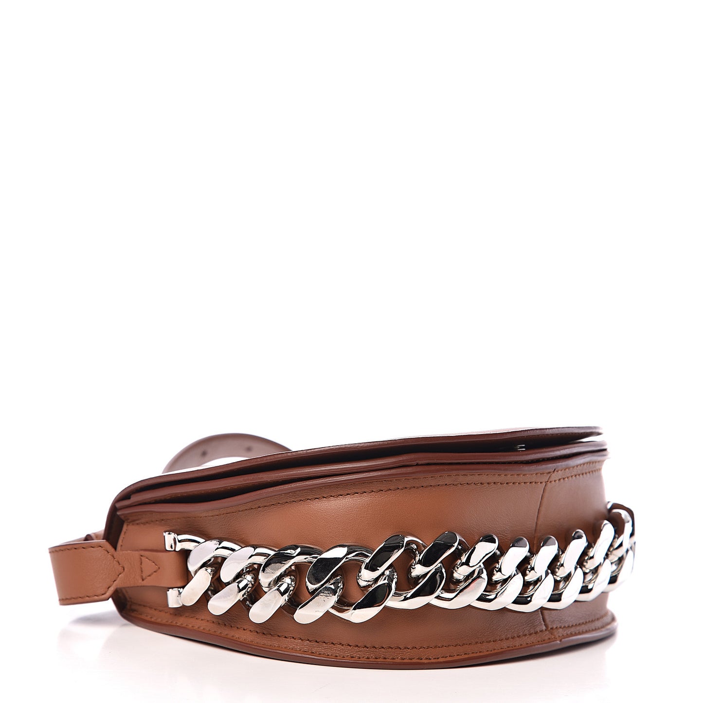 Calfskin Mini Infinity Saddle Bag Cognac