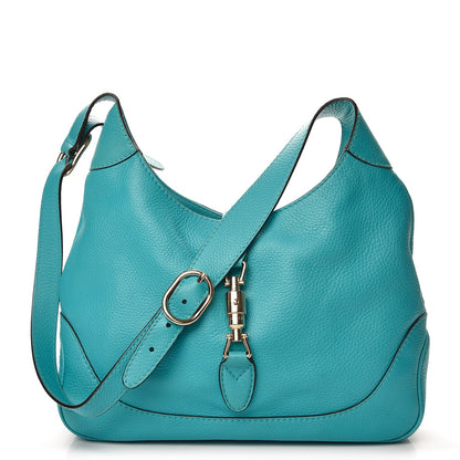 Gucci Calfskin Medium Jackie O Hobo Light Blue 1 of 12