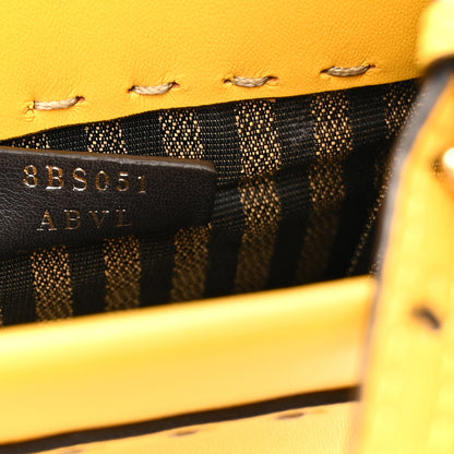 Fendi Vitello King Plexiglass Logo Embossed Mini Fendi Sunshine Shopper Tote Mimosa 7 of 11