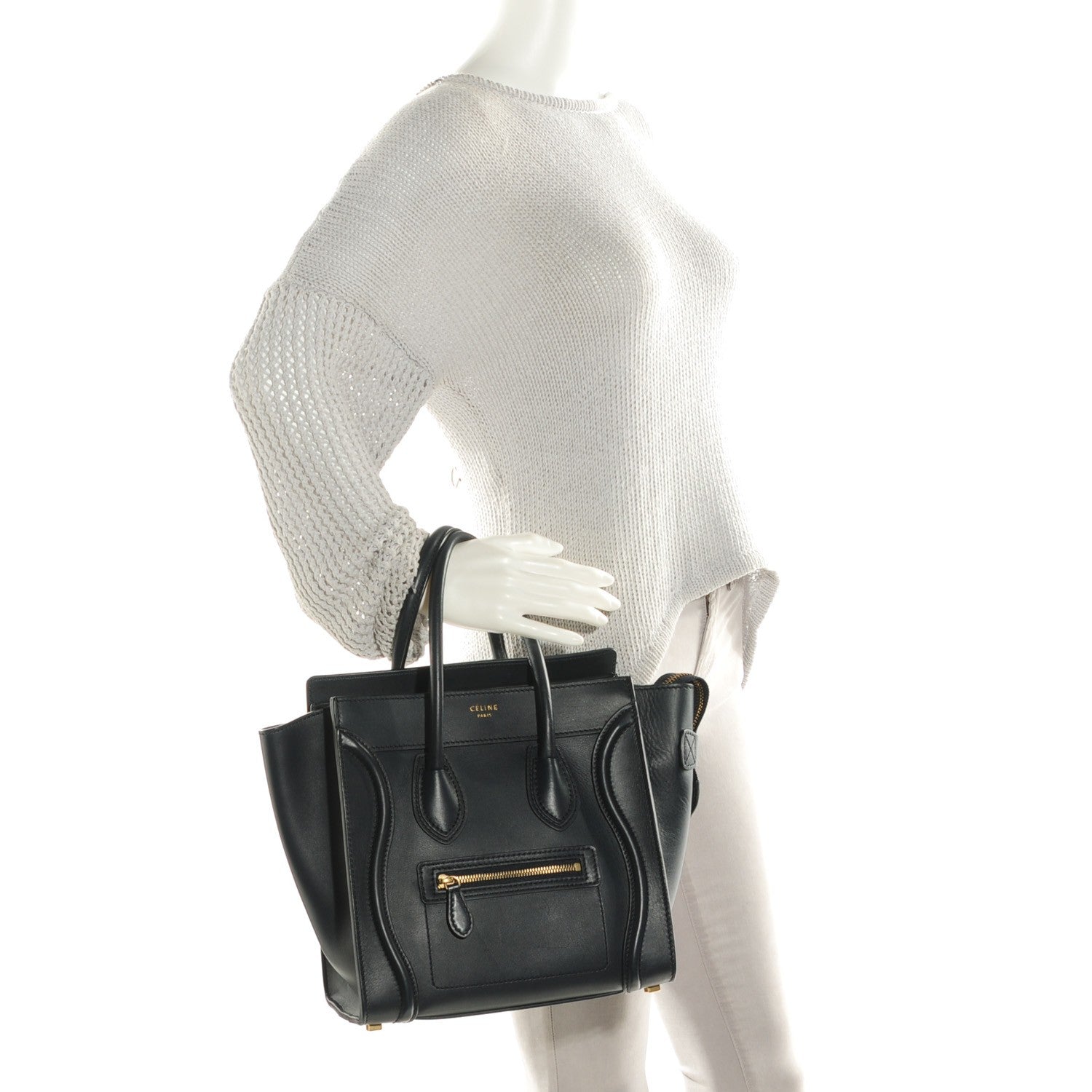 Celine Smooth Calfskin Micro Luggage Navy Blue 3 of 8