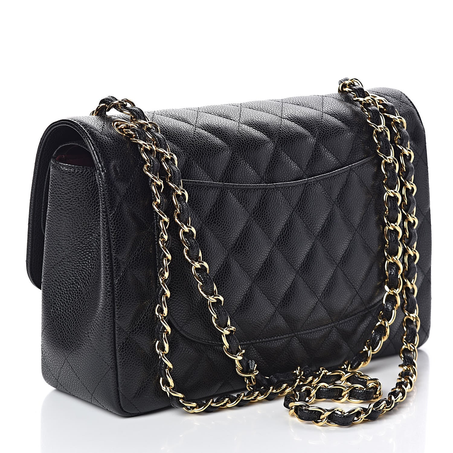 Chanel Caviar Quilted Jumbo Double Flap Black 3 of 11
