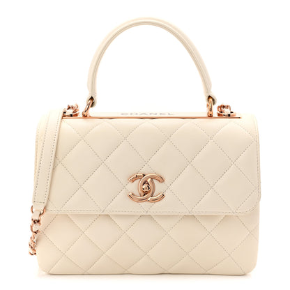 Chanel Lambskin Quilted Small Trendy CC Dual Handle Flap Bag White 1 of 10