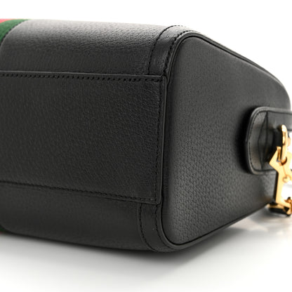 Gucci Textured Dollar Calfskin Web Medium Ophidia Boston Black 10 of 10