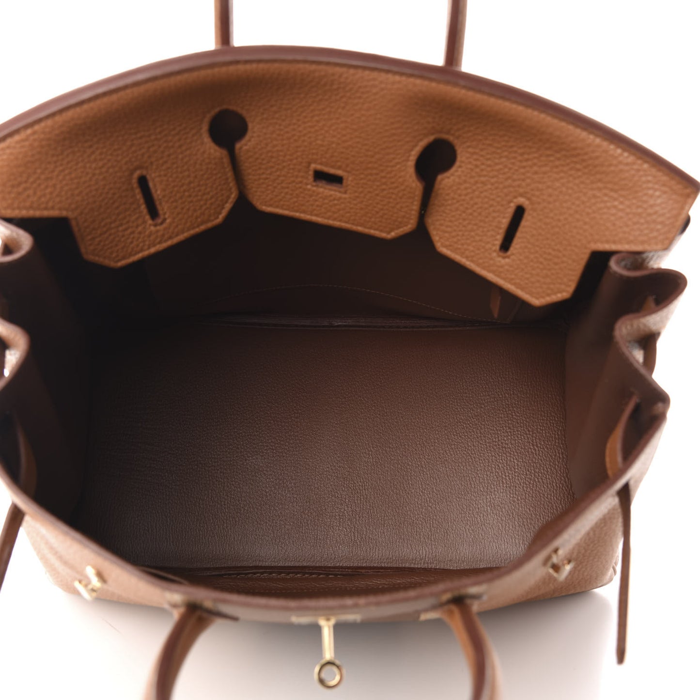 Taurillon Clemence Lizard Club Birkin 35 Gold Marron D'Inde