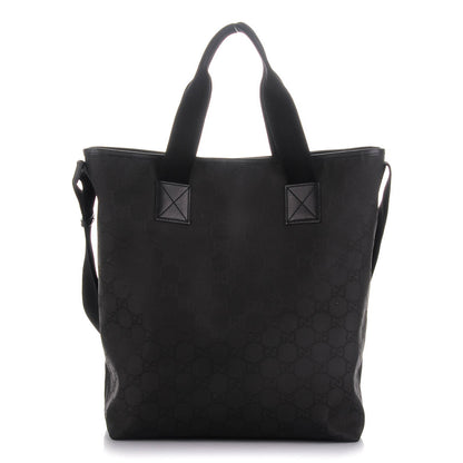 Gucci Nylon Monogram Large Web Handle Vertical Tote Black 1 of 8