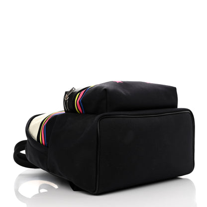 Saint Laurent Nylon Twill Dinosaur Print City Backpack Black Multicolor 4 of 14