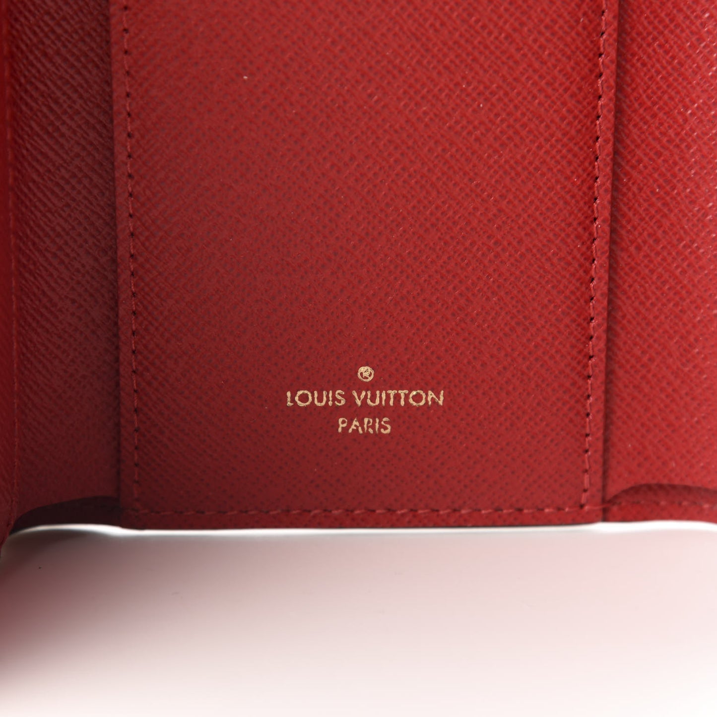 Damier Ebene Victorine Wallet Cherry