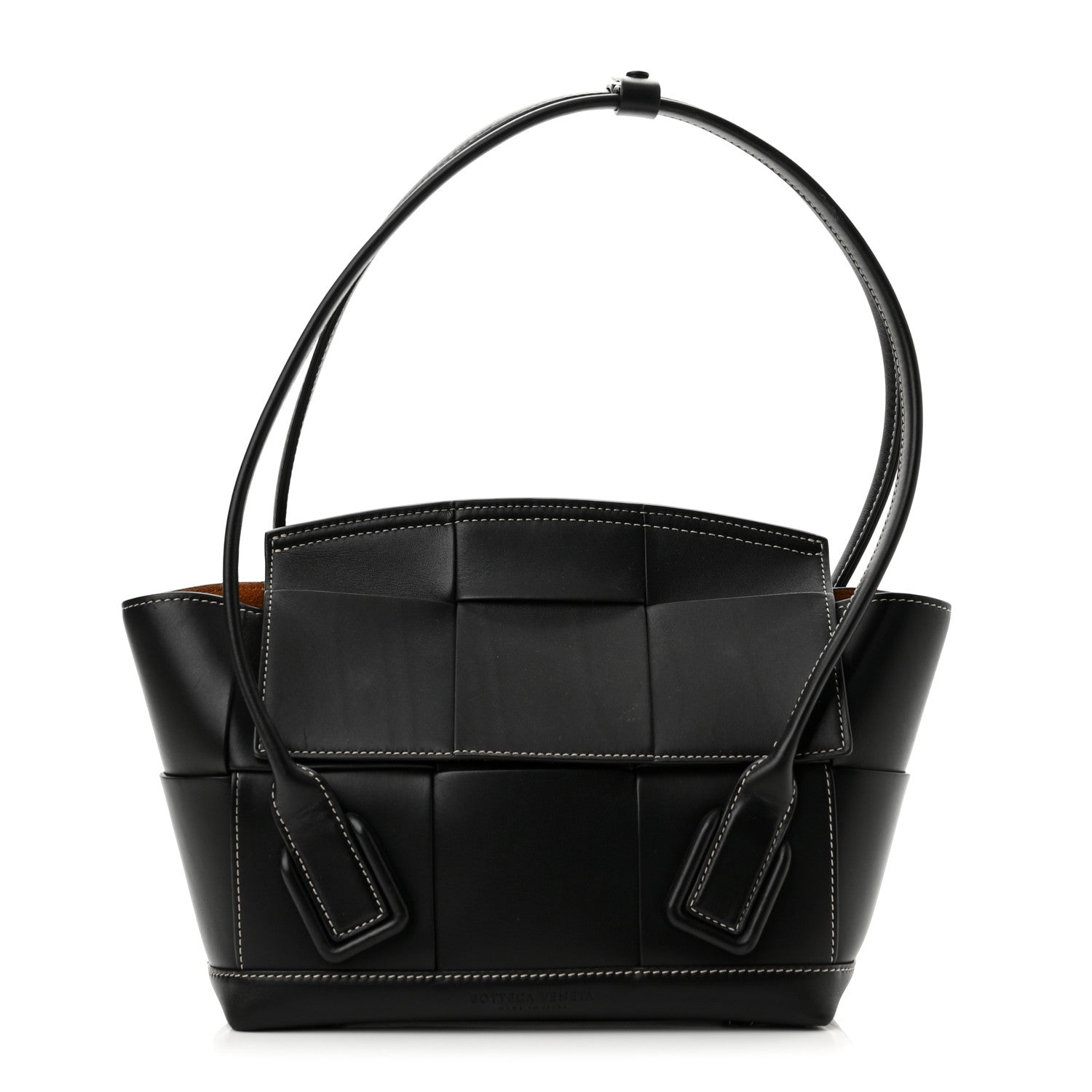 Bottega Veneta French Calfskin Maxi Intrecciato Small Arco Black 1 of 10