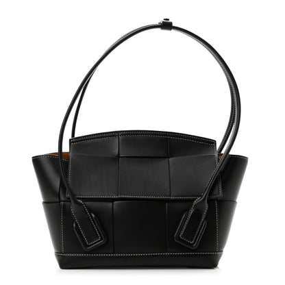 Bottega Veneta French Calfskin Maxi Intrecciato Small Arco Black 1 of 10