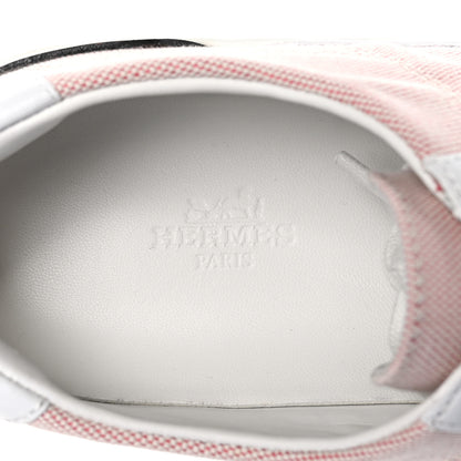 Hermes Canvas Calfskin Deep Sneakers 39 Framboise White 8 of 9