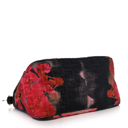 Fendi Zucchino Vitello Floral Mini Forever Mama Baguette Black Multicolor 4 of 12