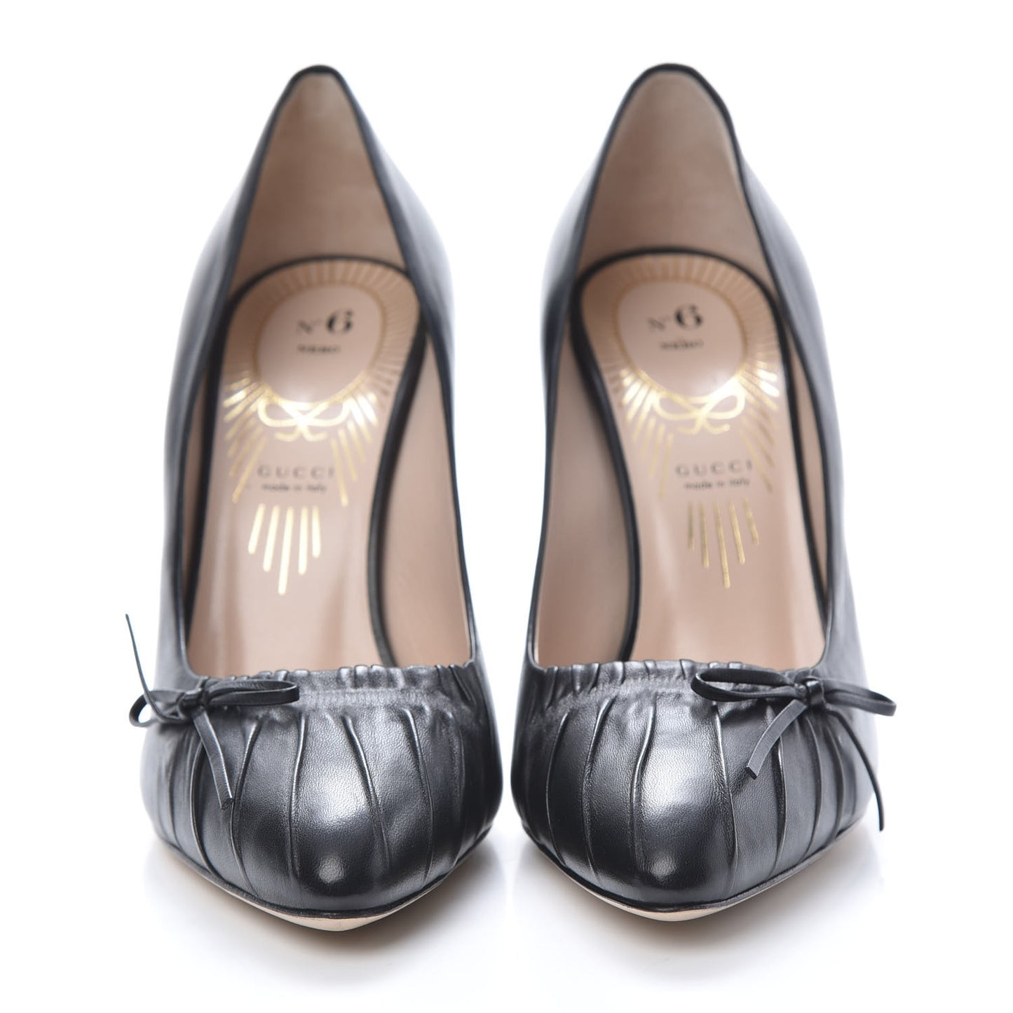 Nappa Bow High Heel Pumps 37.5 Black