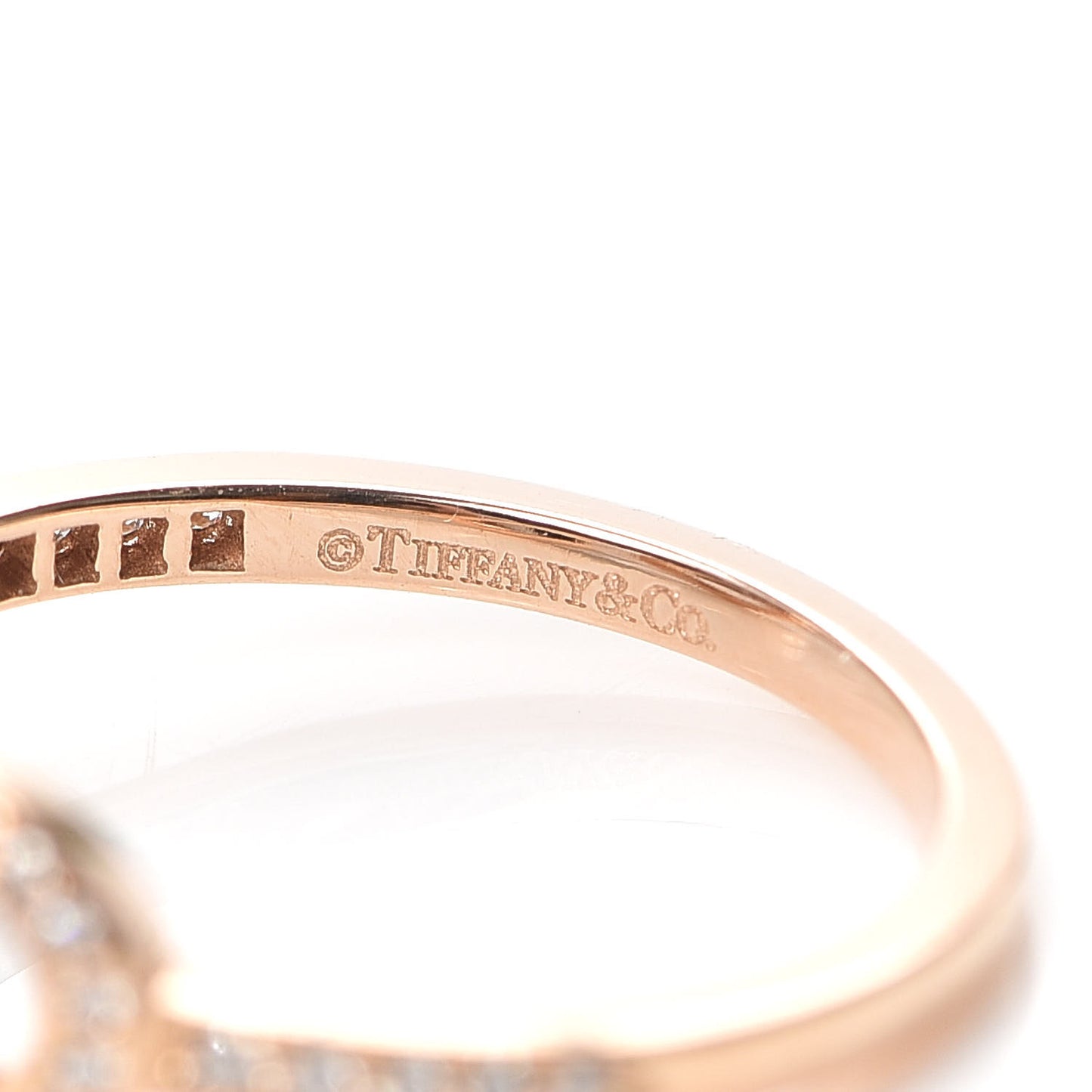 18K Rose Gold Diamond Infinity Ring 48 4.5