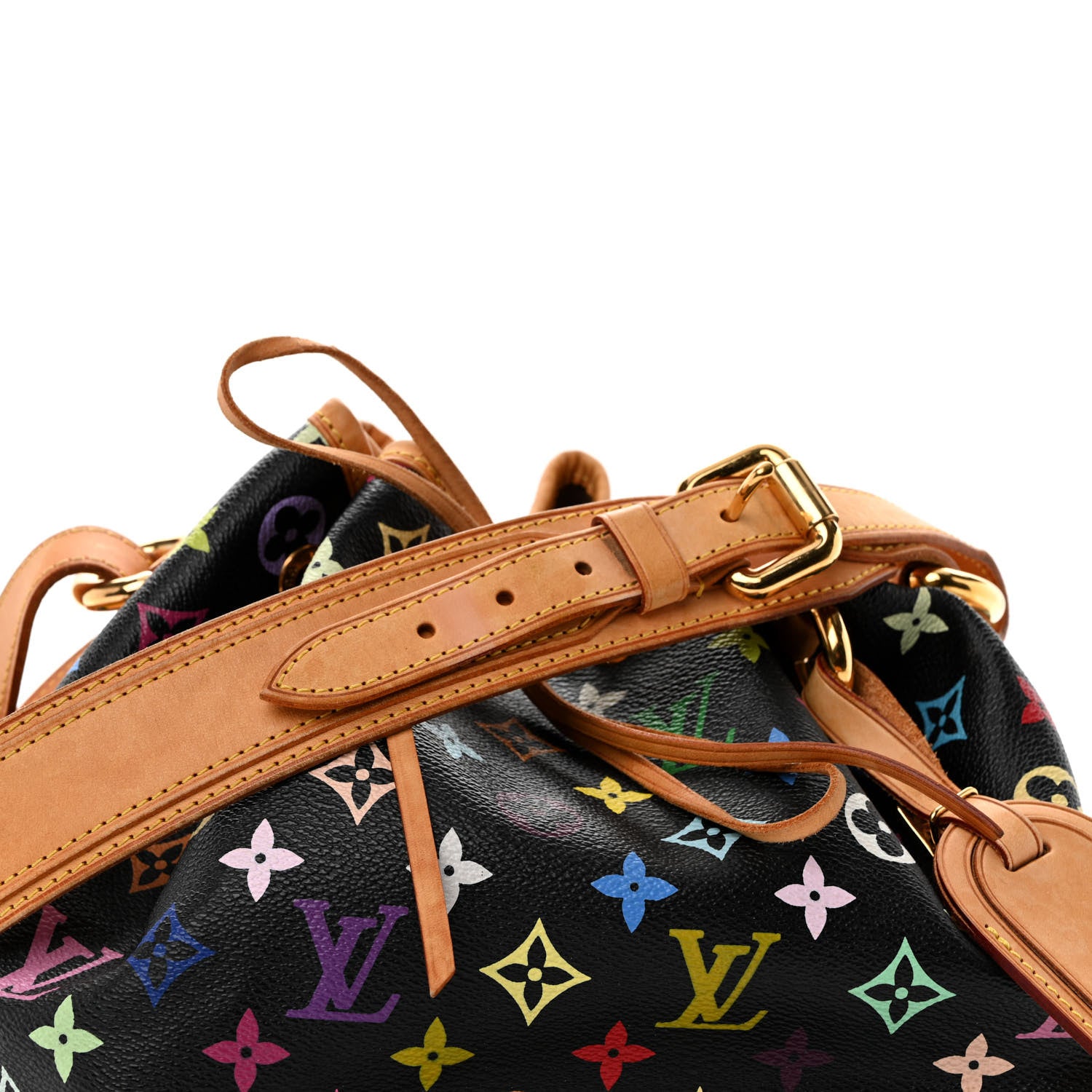 Louis Vuitton Monogram Multicolor Petit Noe Black 8 of 10