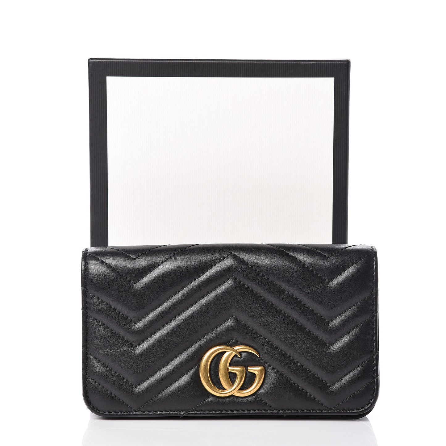 Calfskin Matelasse GG Marmont Mini Bag Black