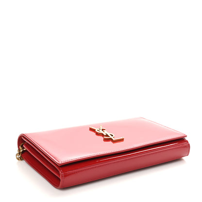 Saint Laurent Patent Calfskin Monogram Kate Wallet On Chain Rouge Eros 4 of 11