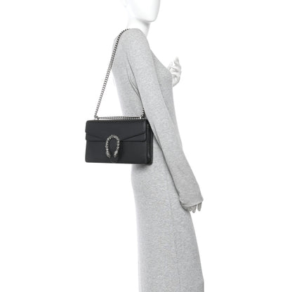 Gucci Pebbled Calfskin Small Dionysus Shoulder Bag Black 2 of 10