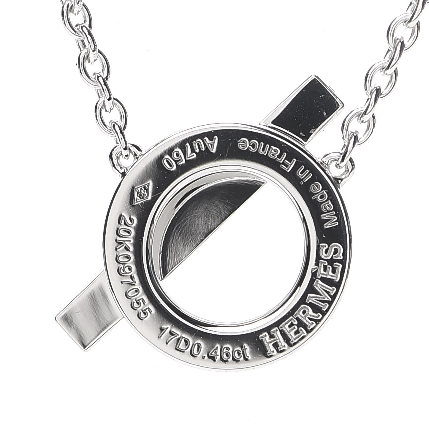 18K White Gold Diamond Finesse Pendant Necklace