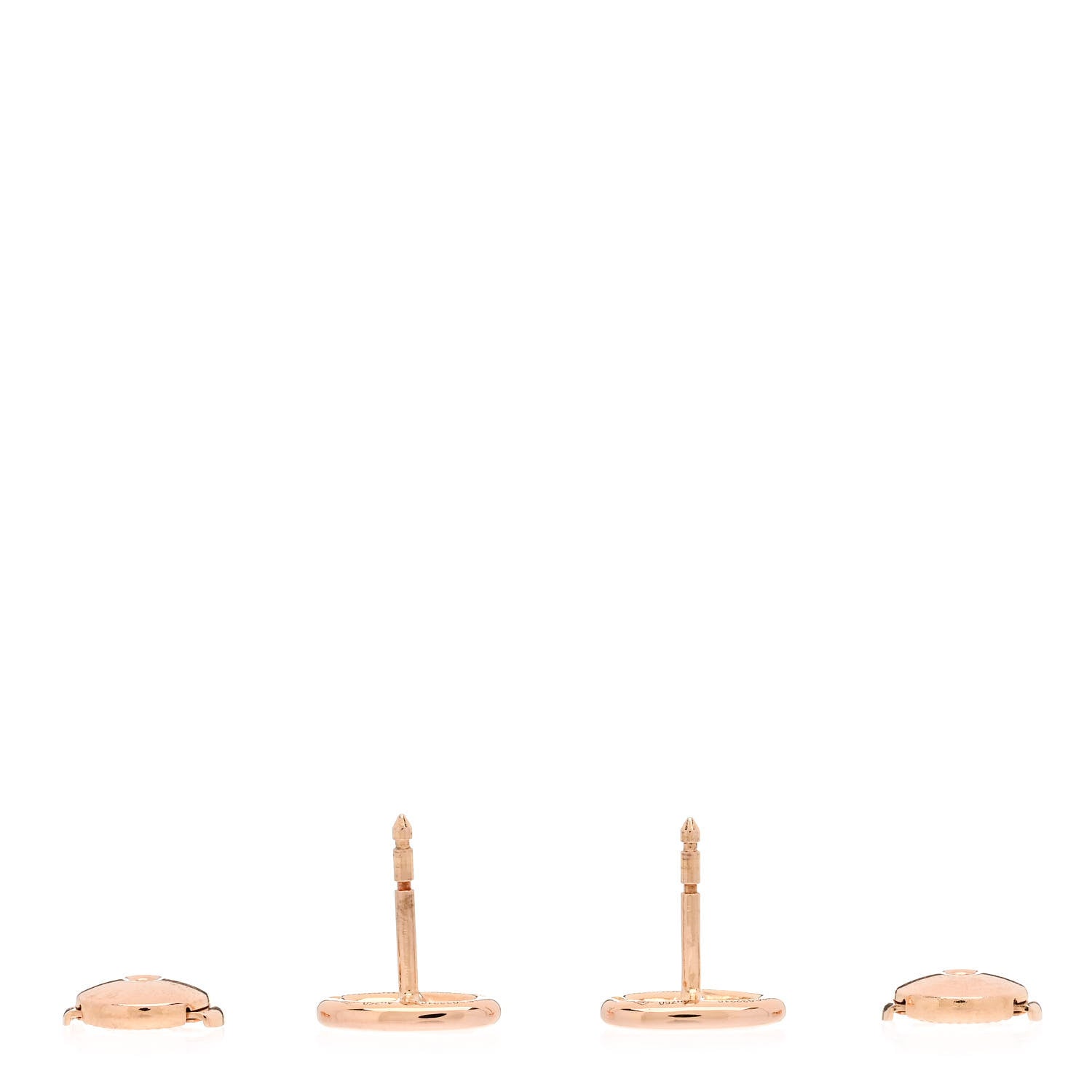 Hermes 18K Rose Gold TPM Farandole Stud Earrings 3 of 4