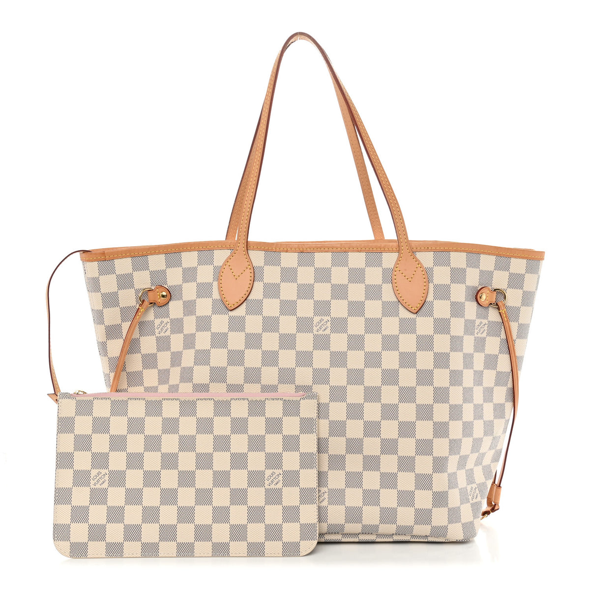 Louis Vuitton Damier Azur Neo Neverfull MM Rose Ballerine 3 of 13