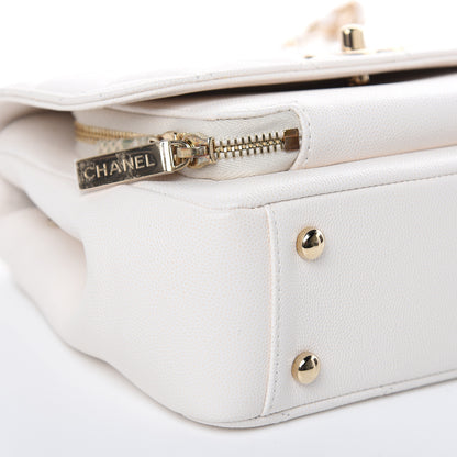 Chanel Caviar Quilted Medium Business Affinity Flap White 9 of 17