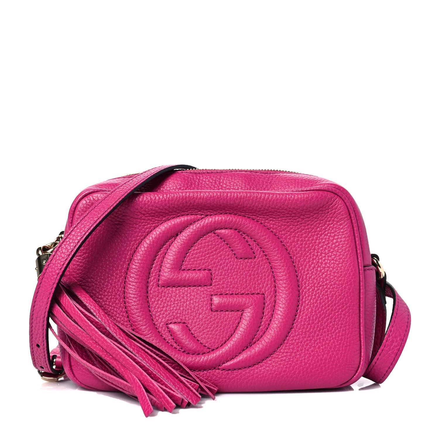 Gucci Cellarius Calfskin Small Soho Disco Bag Bright Bouganville 1 of 8