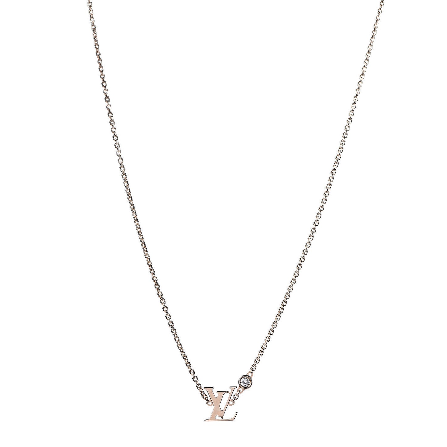 18K Pink Gold Diamond Idylle Blossom LV Pendant Necklace
