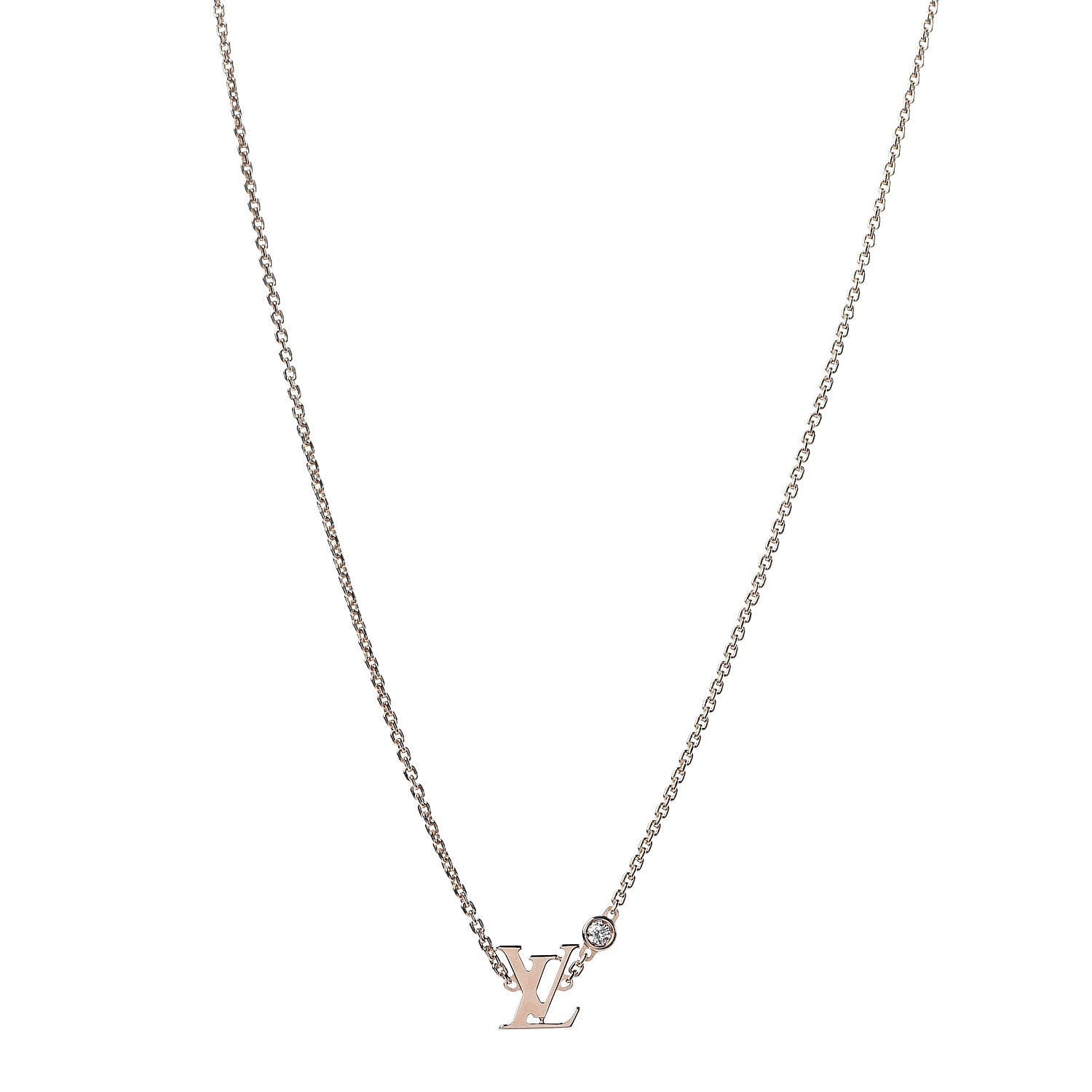 Louis Vuitton 18K Pink Gold Diamond Idylle Blossom LV Pendant Necklace 1 of 4