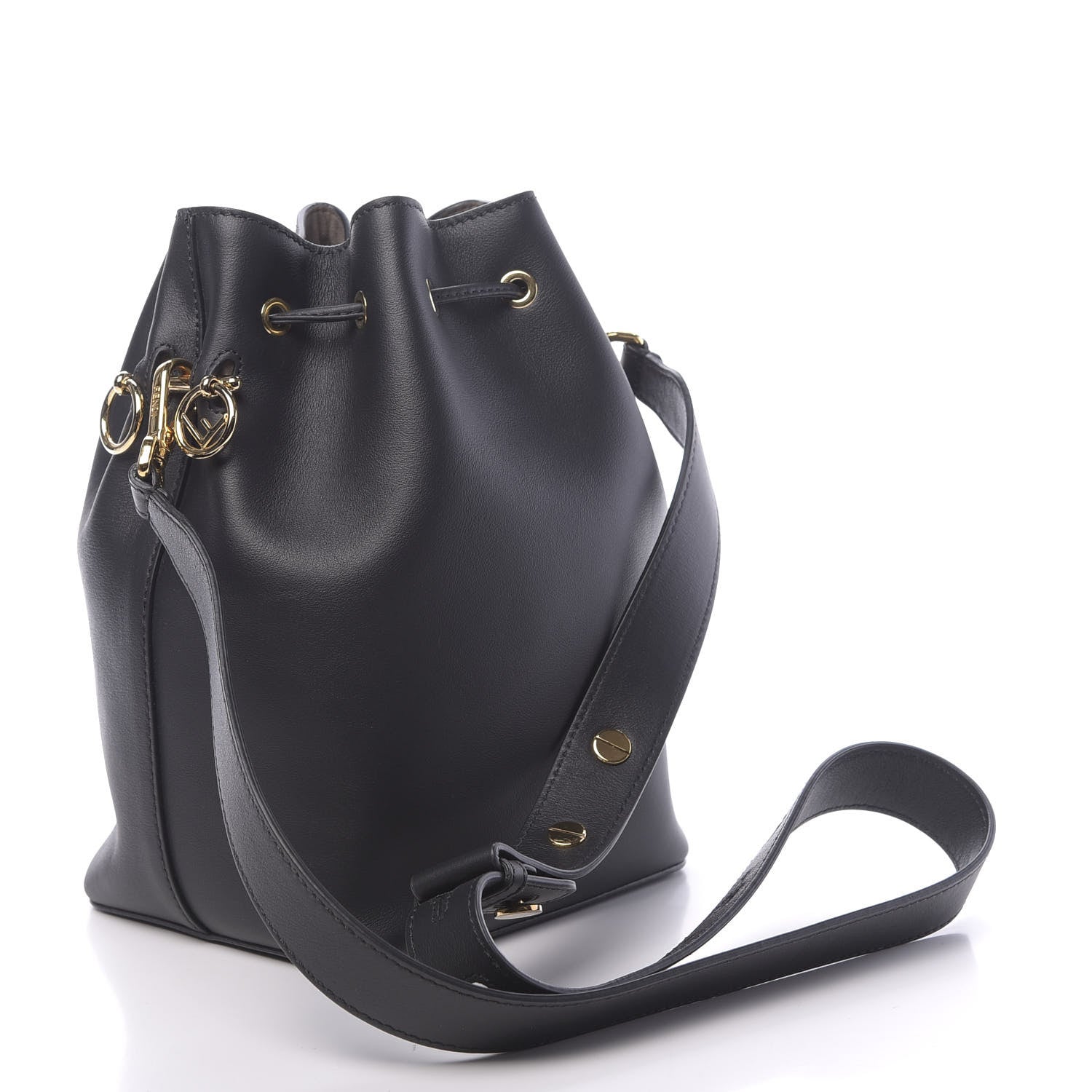 Fendi Vitello Grace Matte F is Fendi Grande Mon Tresor Bucket Bag Black 3 of 10