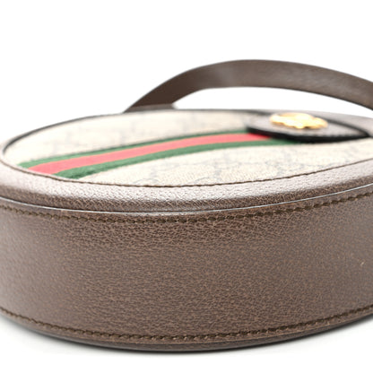 Gucci GG Supreme Monogram Web Mini Ophidia Round Shoulder Bag Brown 10 of 10