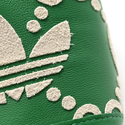 Gucci X ADIDAS Nappa Charlotte Suede Monogram Jumbo GG Trefoil 75mm Slide Sandals 36 New Shamarock Ivoire 9 of 10