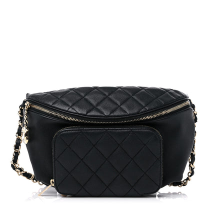 Chanel Caviar Quilted Business Affinity Waist Belt Bag Black 1 of 10