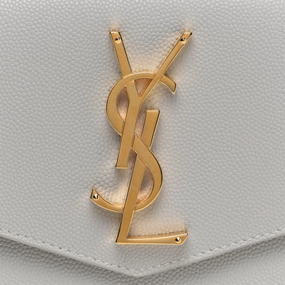Saint Laurent Grain De Poudre Uptown Pouch Granite 8 of 9