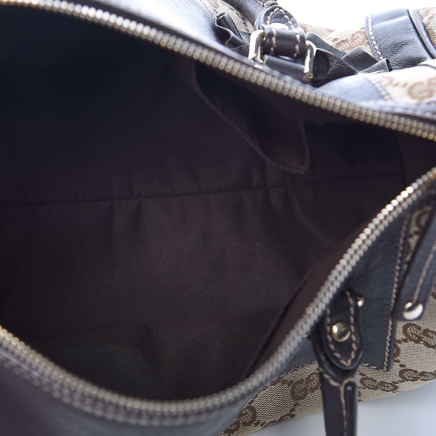 Gucci Monogram Trophy Satchel Ebony 5 of 10