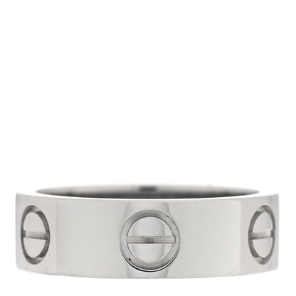 Cartier 18K White Gold 5.5mm LOVE Ring 49 5 3 of 4