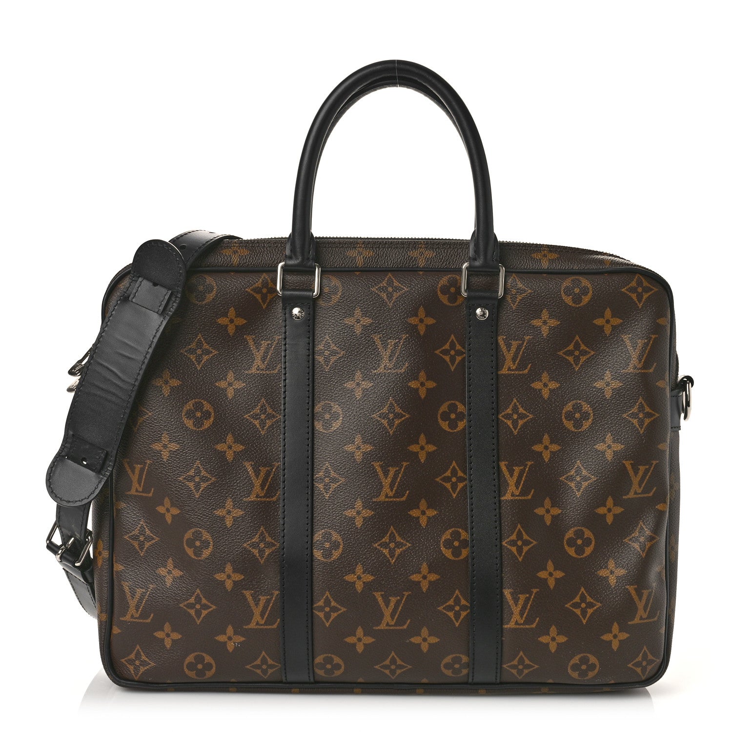 Louis Vuitton Monogram Macassar Porte-Documents Voyage PM 1 of 9