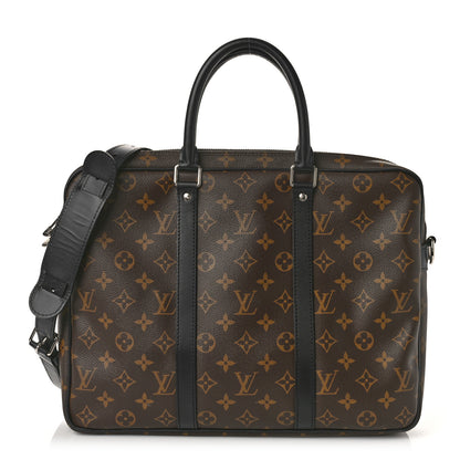 Louis Vuitton Monogram Macassar Porte-Documents Voyage PM 1 of 9
