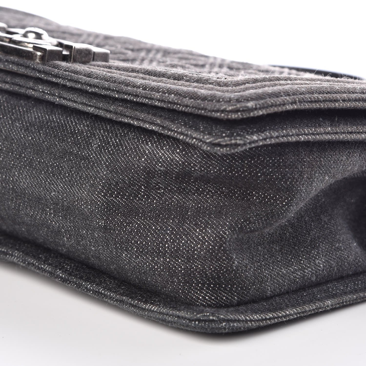 Chanel Denim Quilted Medium Boy Flap Black 10 of 10