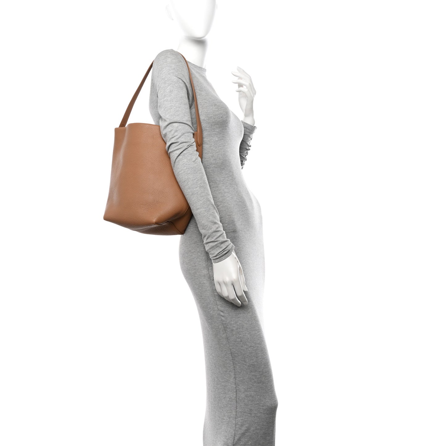Grained Calfskin Medium N/S Park Tote Cinnamon