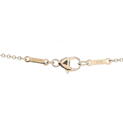 Tiffany 18K Yellow Gold Elsa Peretti 3 Open Heart Station Necklace 4 of 5