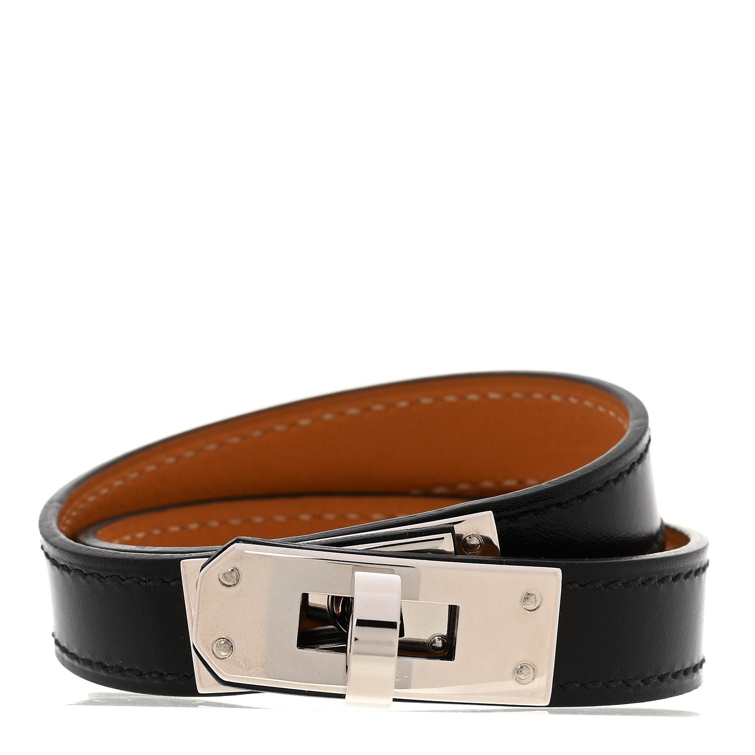 Hermes Box Kelly Double Tour Bracelet T2 Black 1 of 5