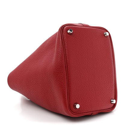 Hermes Taurillon Clemence Picotin Lock 18 PM Rouge Garance 4 of 10